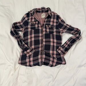 Abercrombie & Fitch Red and Blue Plaid Shirt